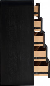 Fluted Chest Black from Meridian - Luna Furniture