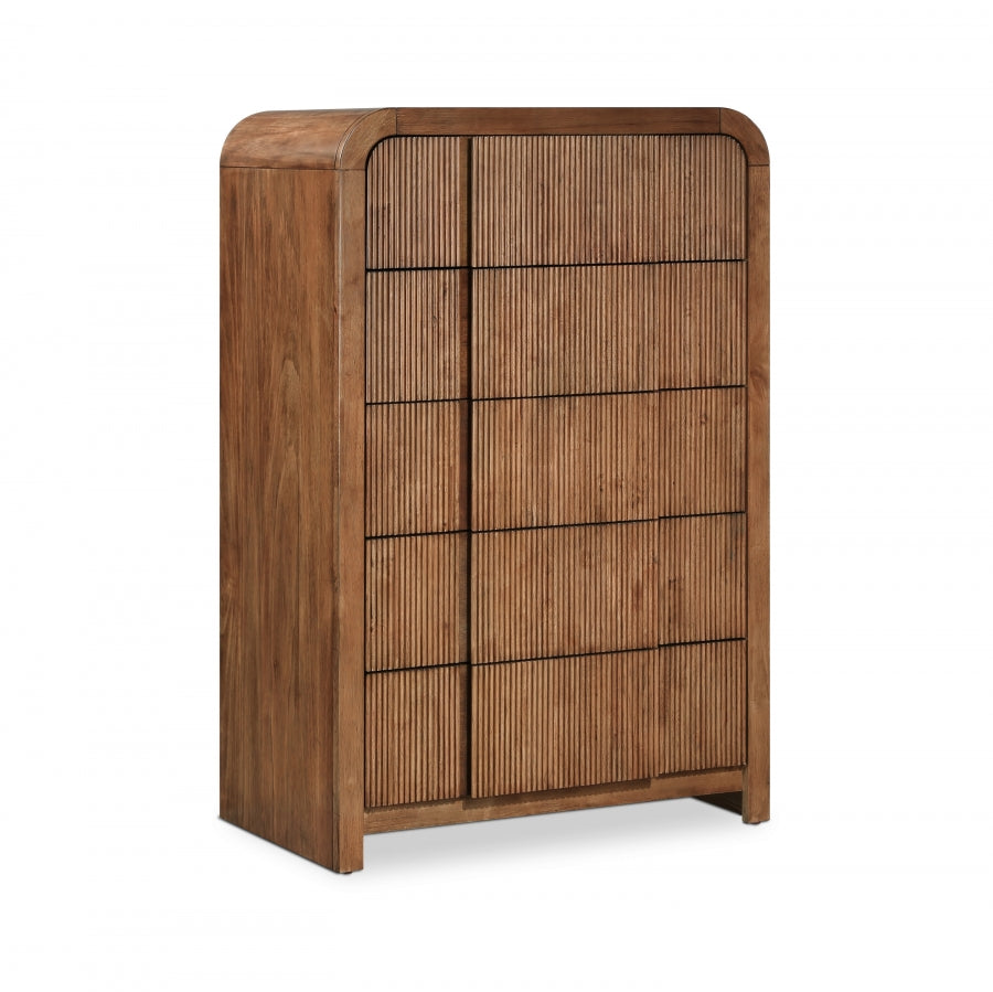 Fluted Chest Brown from Meridian - Luna Furniture