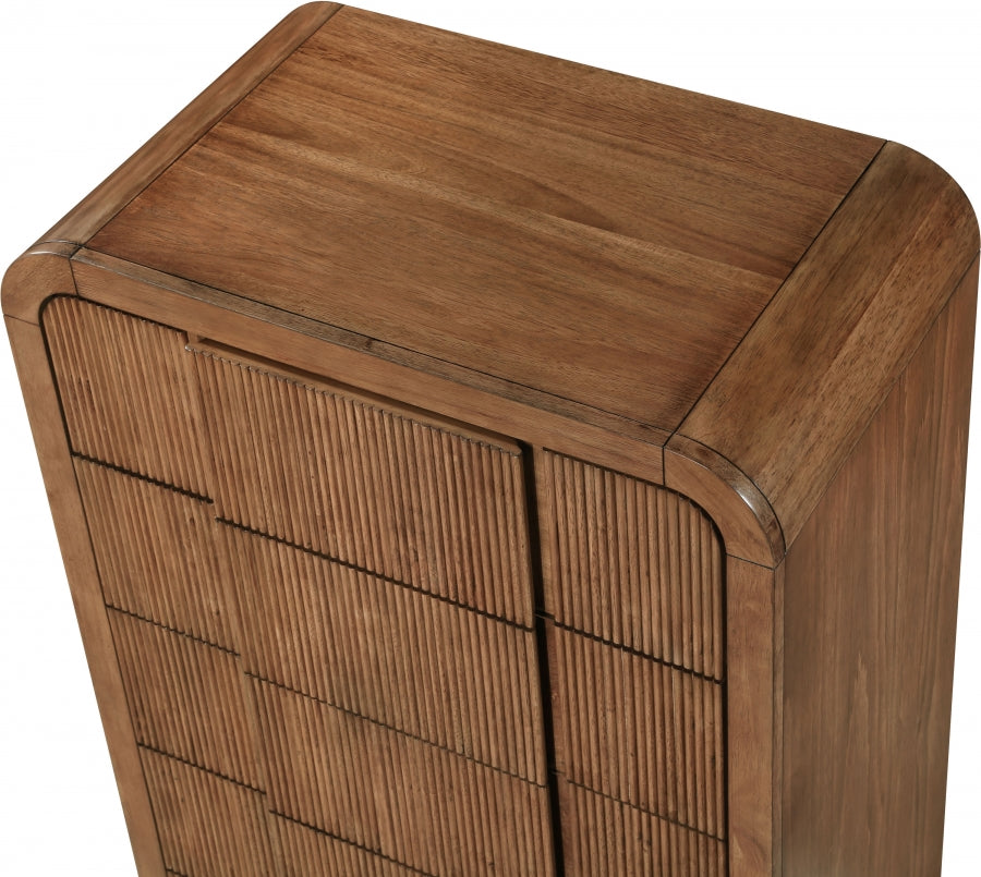 Fluted Chest Brown from Meridian - Luna Furniture