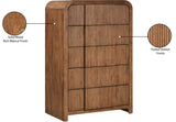 Fluted Chest Brown from Meridian - Luna Furniture