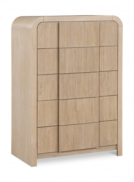 Fluted Chest Natural from Meridian - Luna Furniture