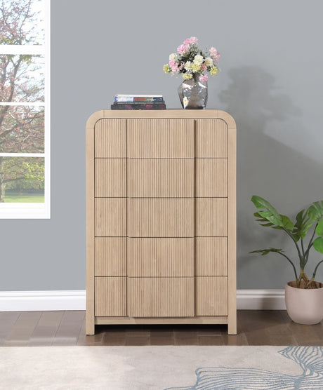 Fluted Chest Natural from Meridian - Luna Furniture