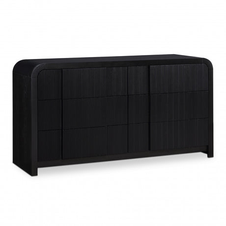 Fluted Dresser Black from Meridian - Luna Furniture