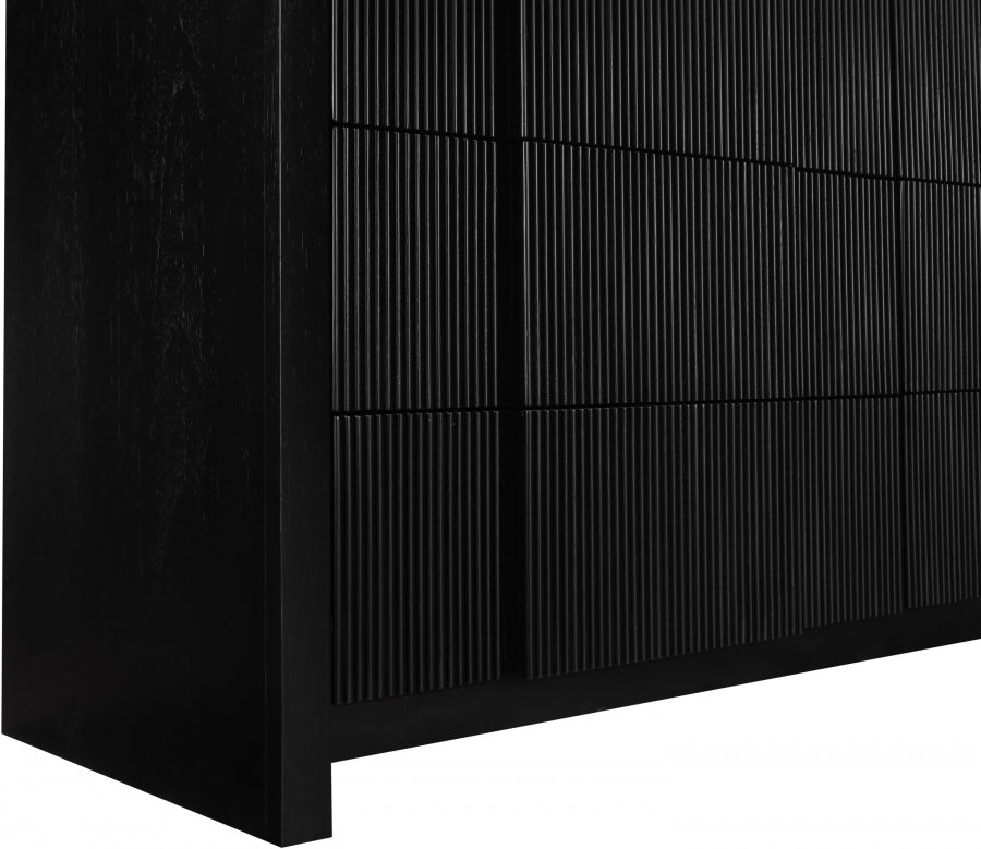 Fluted Dresser Black from Meridian - Luna Furniture