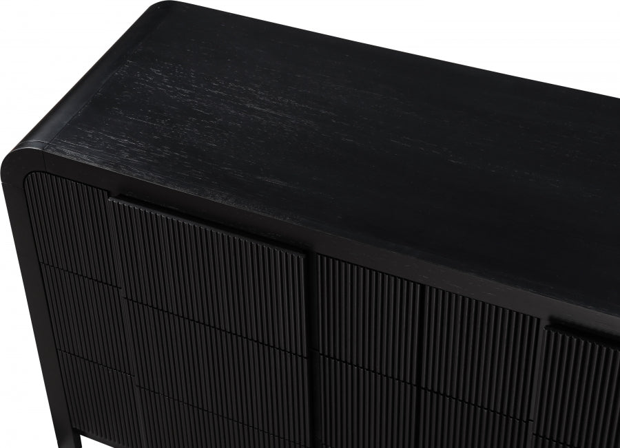 Fluted Dresser Black from Meridian - Luna Furniture