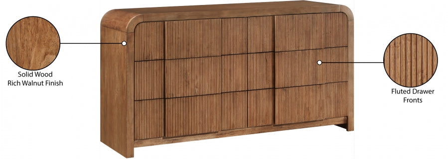 Fluted Dresser Brown from Meridian - Luna Furniture