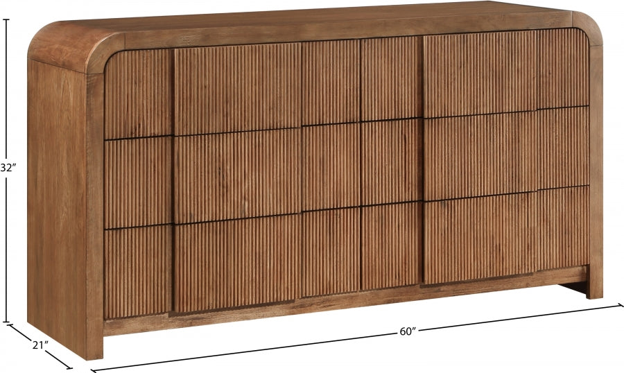 Fluted Dresser Brown from Meridian - Luna Furniture