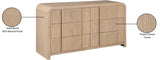 Fluted Dresser Natural from Meridian - Luna Furniture