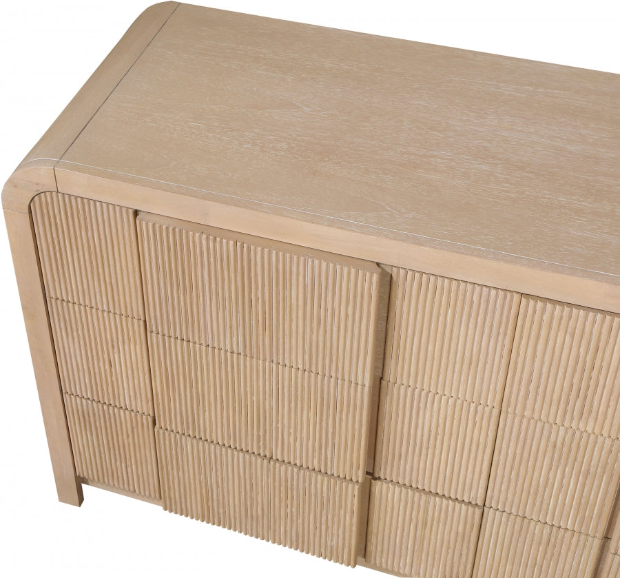 Fluted Dresser Natural from Meridian - Luna Furniture