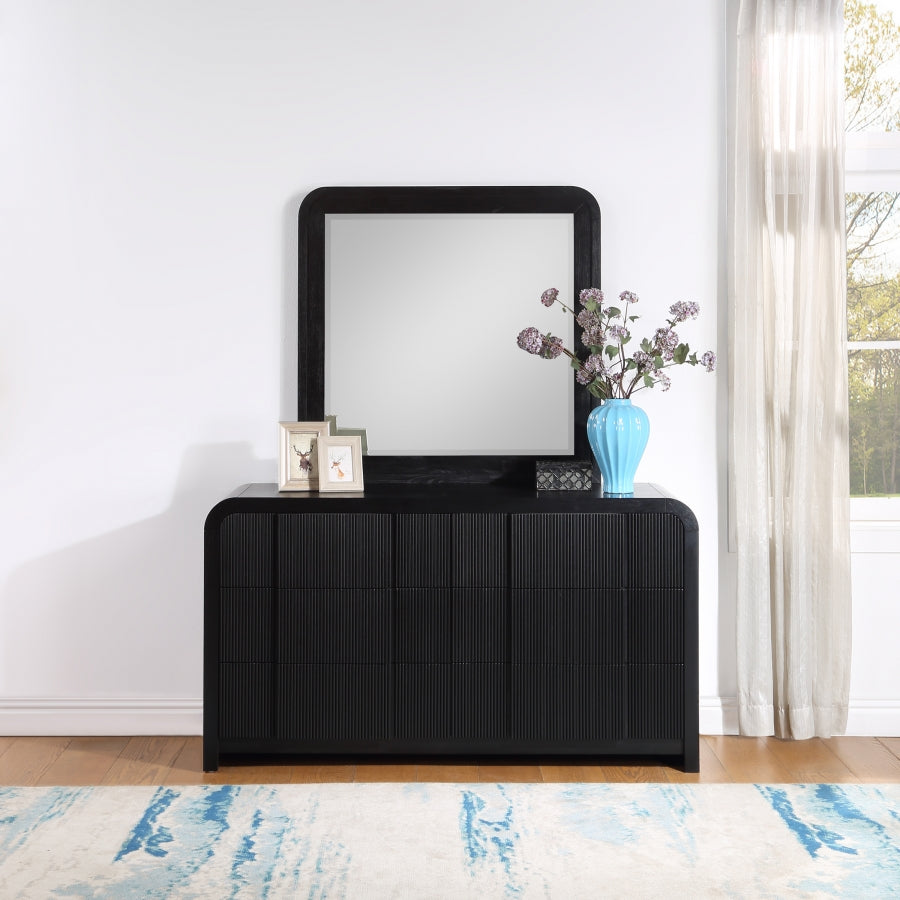 Fluted Mirrors Black from Meridian - Luna Furniture