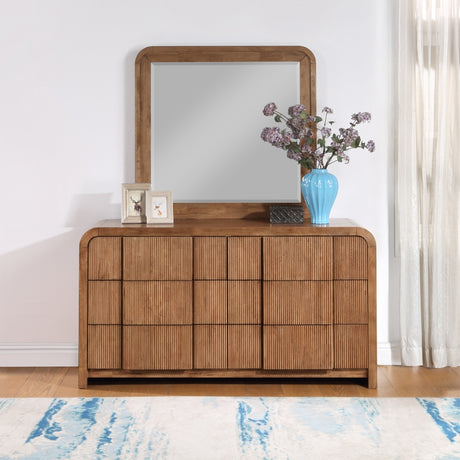 Fluted Mirrors Brown from Meridian - Luna Furniture