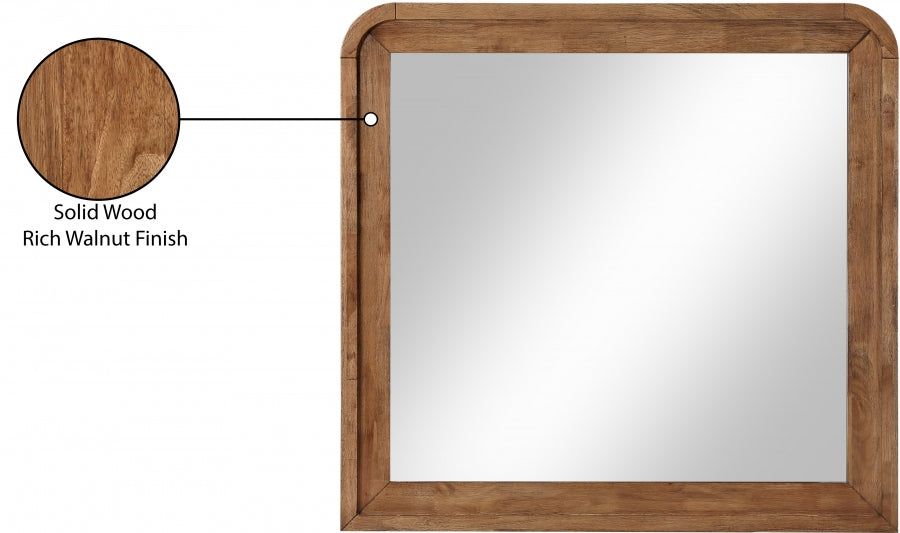 Fluted Mirrors Brown from Meridian - Luna Furniture