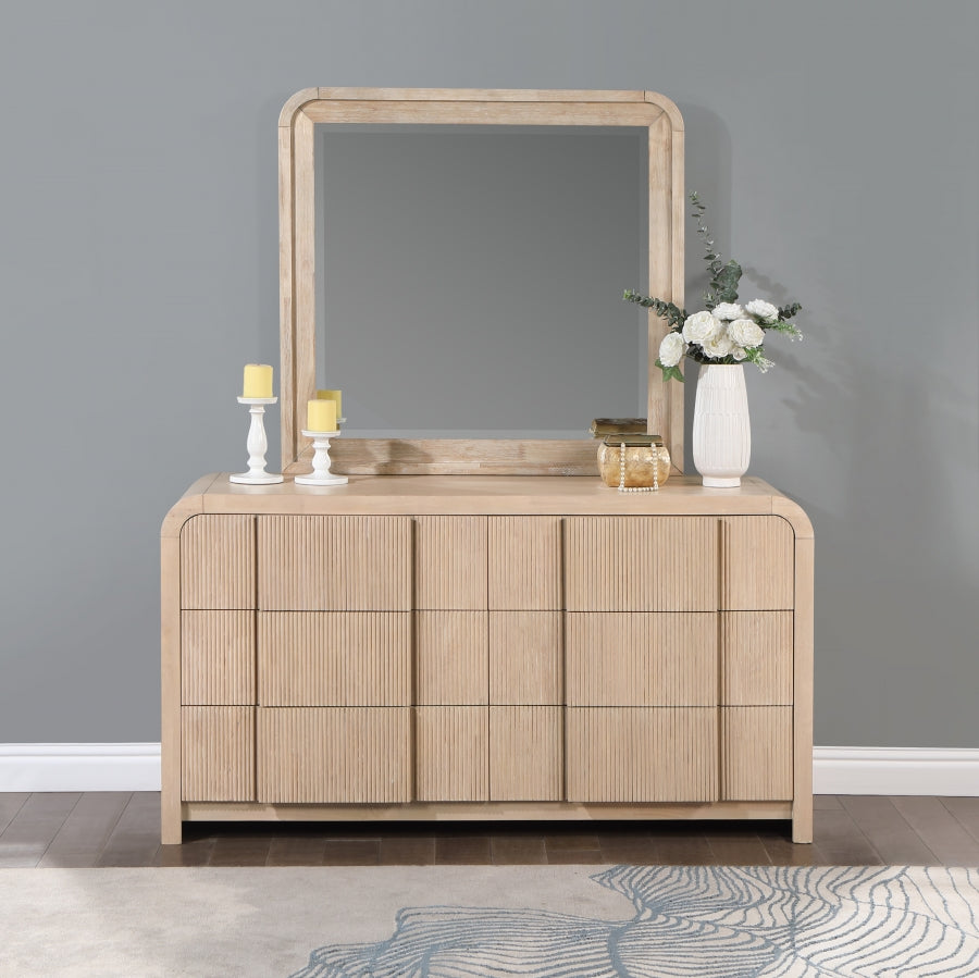 Fluted Mirrors Natural from Meridian - Luna Furniture