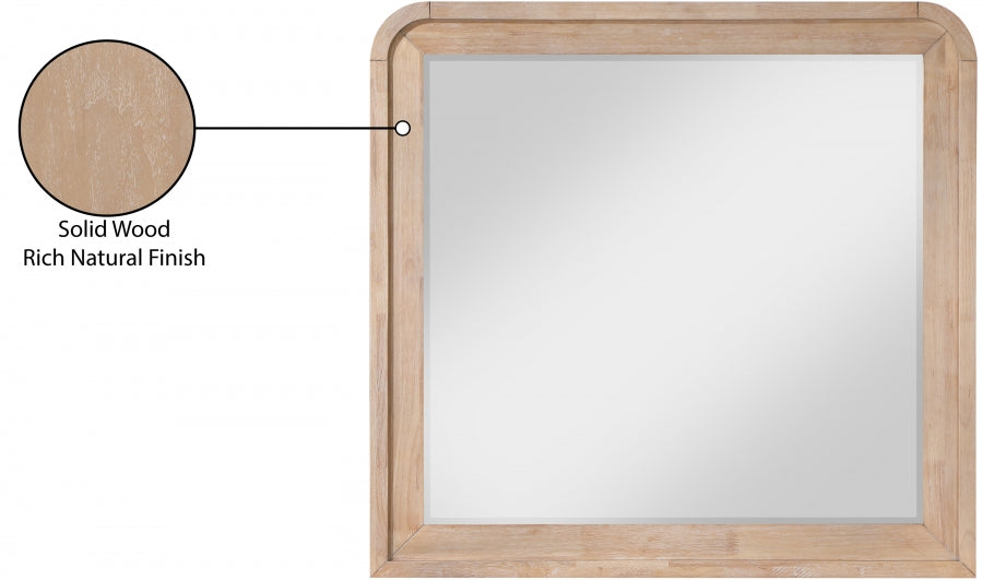 Fluted Mirrors Natural from Meridian - Luna Furniture