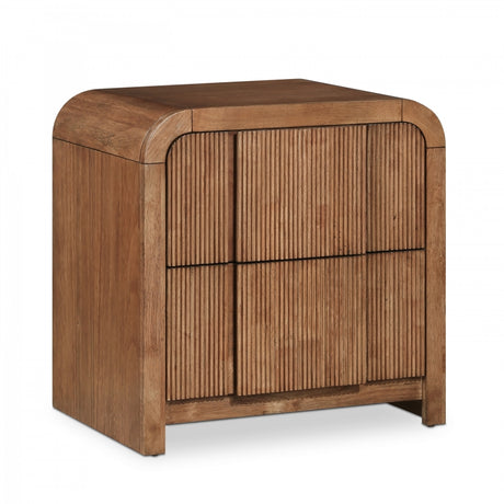 Fluted Nightstand Brown from Meridian - Luna Furniture