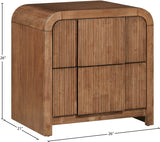 Fluted Nightstand Brown from Meridian - Luna Furniture