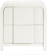 Fluted Nightstand Cream from Meridian - Luna Furniture