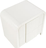 Fluted Nightstand Cream from Meridian - Luna Furniture