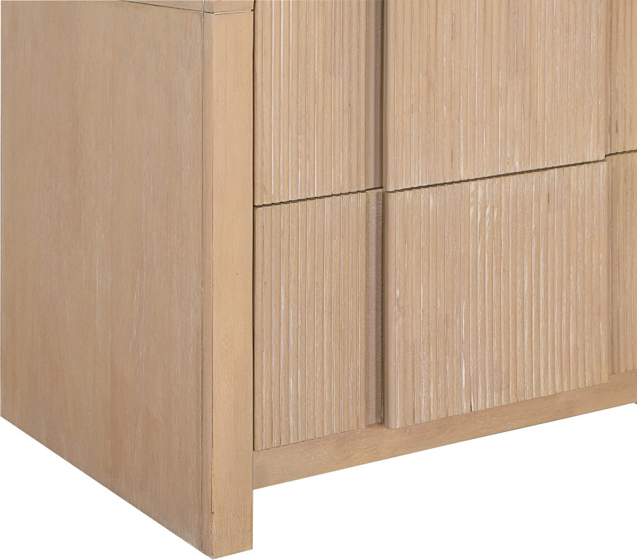 Fluted Nightstand Natural from Meridian - Luna Furniture