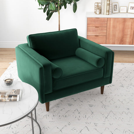 Fordham Lounge Chair (Green Velvet) - MDM01812 - Luna Furniture