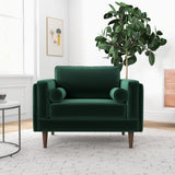 Fordham Lounge Chair (Green Velvet) - MDM01812 - Luna Furniture