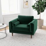 Fordham Lounge Chair (Green Velvet) - MDM01812 - Luna Furniture