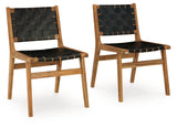 Fortmaine Brown/Black Dining Chair, Set of 2 from Ashley - Luna Furniture