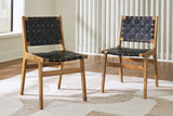 Fortmaine Brown/Black Dining Chair, Set of 2 from Ashley - Luna Furniture