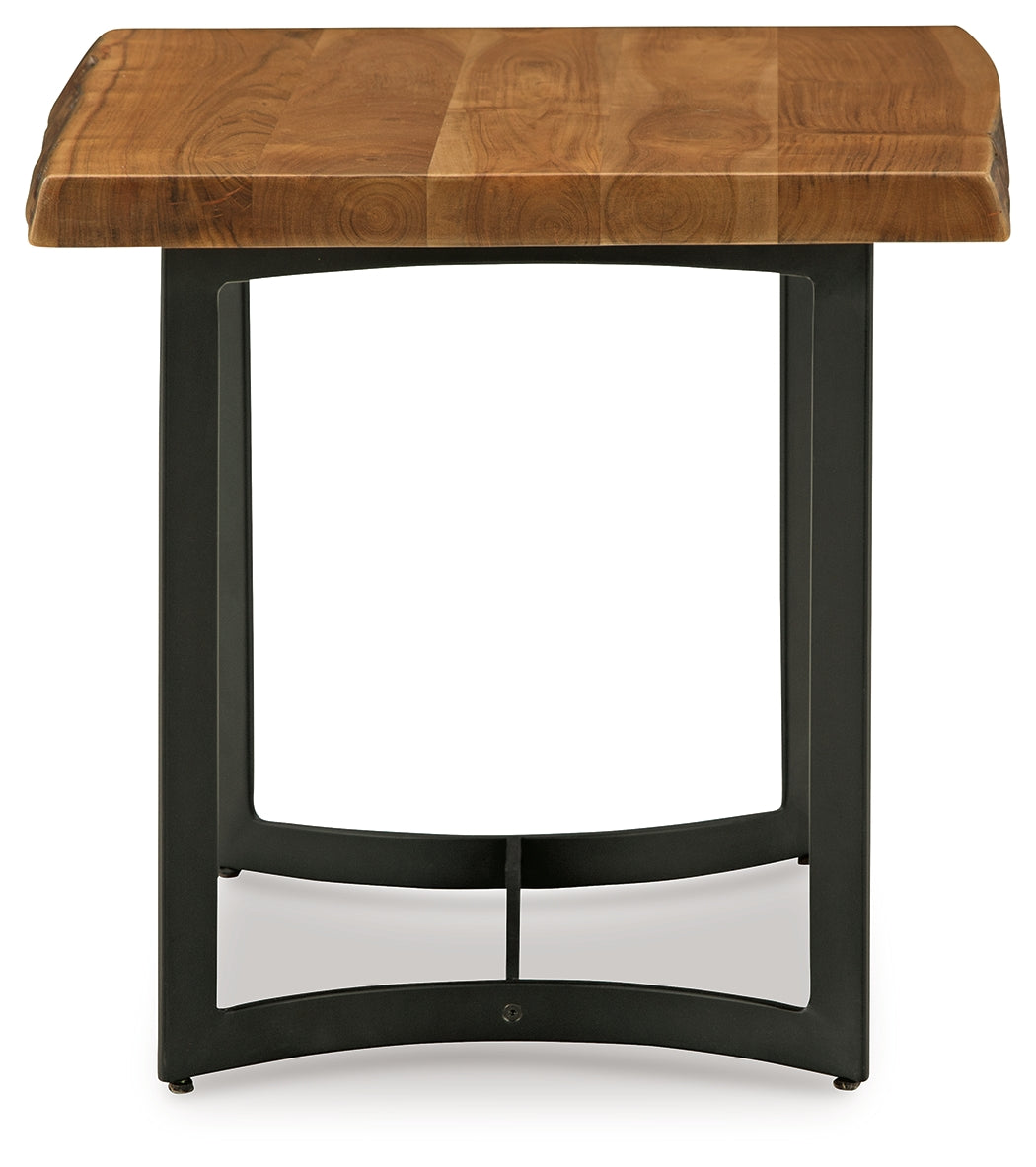 Fortmaine Brown/Black End Table - T872-3 - Luna Furniture