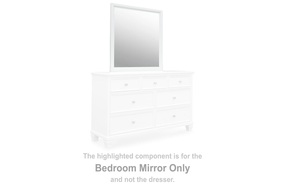 Fortman White Bedroom Mirror - B680-36 - Luna Furniture