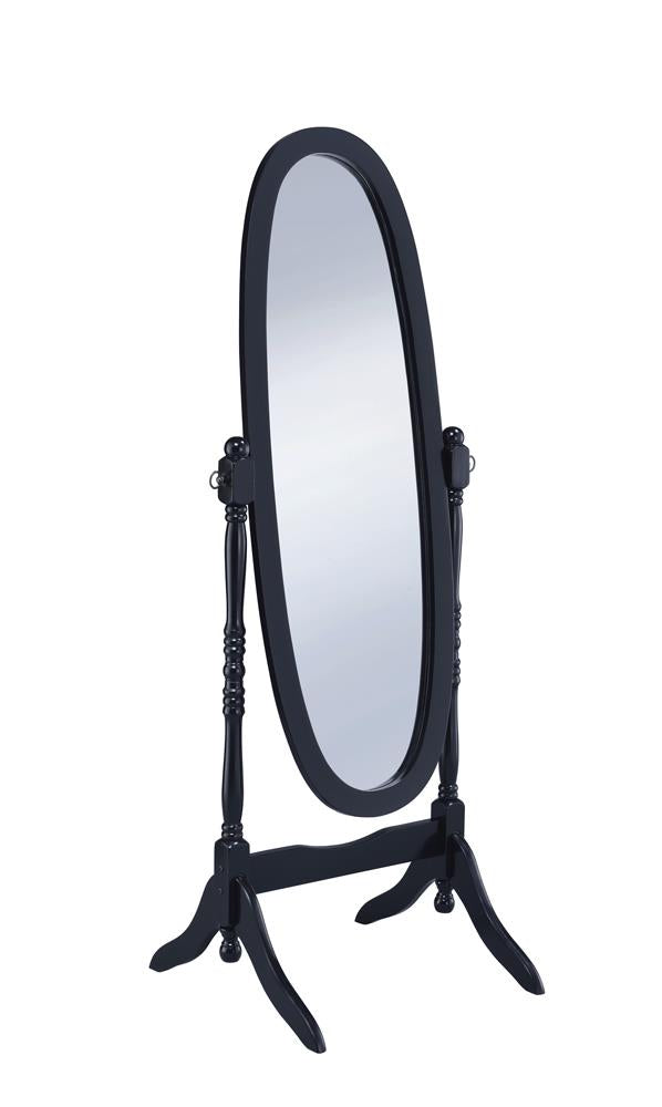 Foyet Black Oval Cheval Mirror from Coaster - Luna Furniture