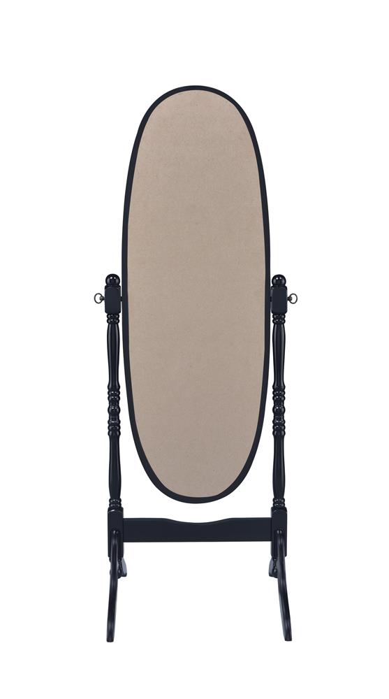 Foyet Black Oval Cheval Mirror from Coaster - Luna Furniture