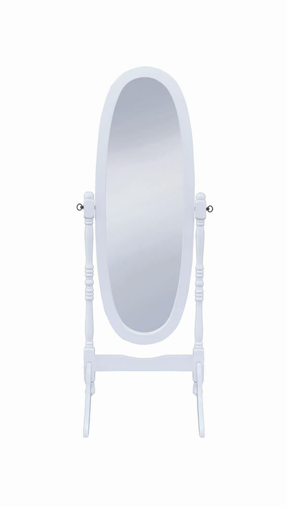 Foyet White Oval Cheval Mirror from Coaster - Luna Furniture