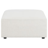 Freddie Upholstered Square Ottoman Pearl from Coaster - Luna Furniture