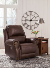 Freyeburg Walnut Power Recliner from Ashley - Luna Furniture