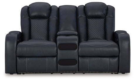 Fyne-Dyme Sapphire Power Reclining Loveseat with Console - 3660318 - Luna Furniture