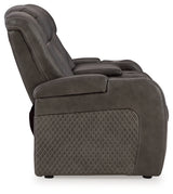 Fyne-Dyme Shadow Power Reclining Loveseat with Console - 3660218 - Luna Furniture