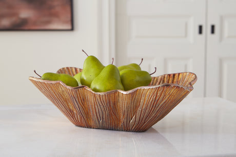 Gabbievale Antique Gold Finish Bowl from Ashley - Luna Furniture