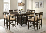 Gabriel 9-piece Square Counter Height Dining Set Cappuccino - 100438-S9A - Luna Furniture