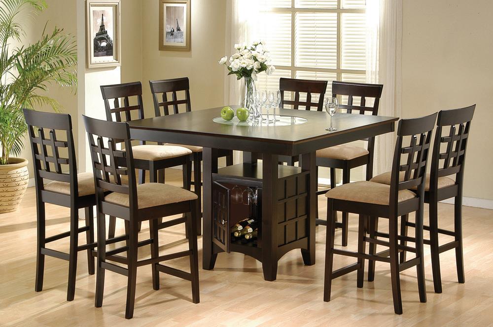 Gabriel 9-piece Square Dining Set Cappuccino - 100438-S9 - Luna Furniture