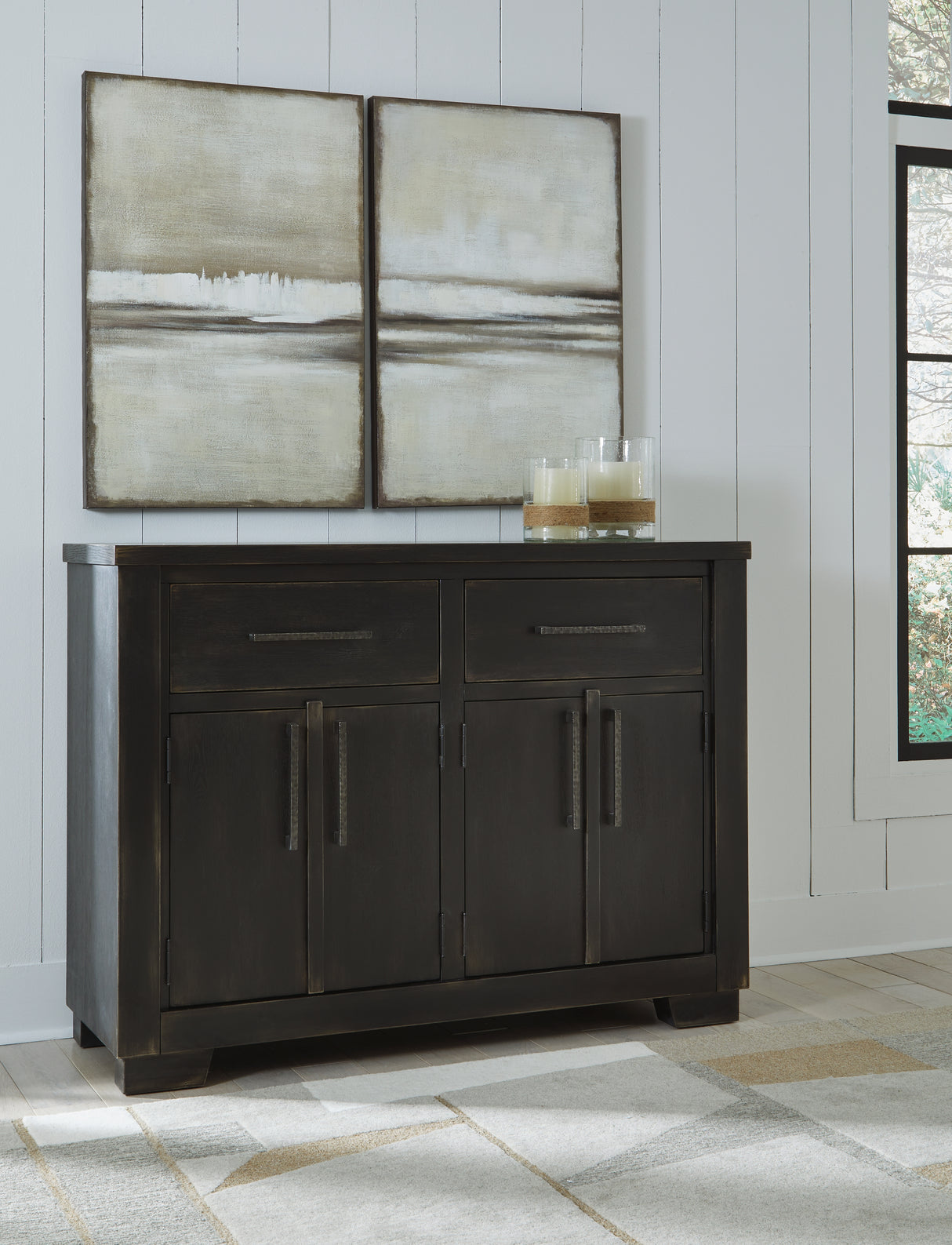 Galliden Black Dining Buffet from Ashley - Luna Furniture