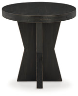 Galliden Black End Table - T841-6 - Luna Furniture