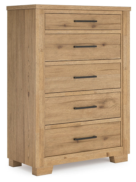 Galliden Light Brown Chest of Drawers - B841-46 - Luna Furniture