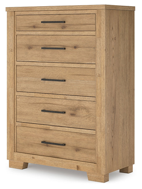 Galliden Light Brown Chest of Drawers - B841-46 - Luna Furniture