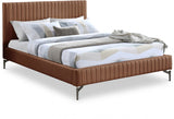 Gallo Faux Leather King Bed Cognac from Meridian - Luna Furniture