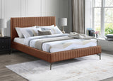 Gallo Faux Leather King Bed Cognac from Meridian - Luna Furniture