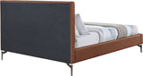 Gallo Faux Leather King Bed Cognac from Meridian - Luna Furniture