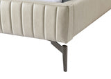 Gallo Faux Leather Twin Twin Bed Beige from Meridian - Luna Furniture