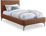 Gallo Faux Leather Twin Twin Bed Cognac from Meridian - Luna Furniture