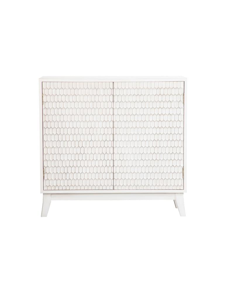 Gambon White Rectangular 2-Door Accent Cabinet from Coaster - Luna Furniture